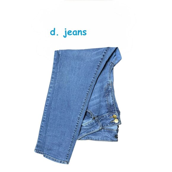 D. Jeans Plus Size 16W Mid-Rise Stretch Skinny Denim Jeans Light Wash - Picture 7 of 9